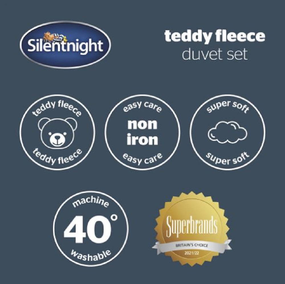 Silentnight super soft teddy fleece outlet duvet cover set