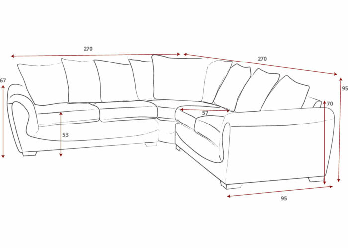 Sweet Dreams Knowle Scatterback Corner Sofa - Image 4